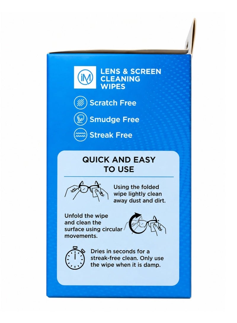 Impressmed Lens & screen cleaning wipes Pre-Moistened Streak-Free 50-Piece Pack - Image 4