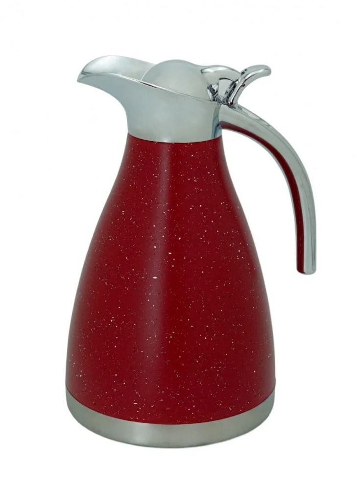 BASURRAH Luxury Tea and Coffee Thermos Set 2 Pieces Red Dotted Size 1.2 - 1.5 Liter 19-46919  - Image 2