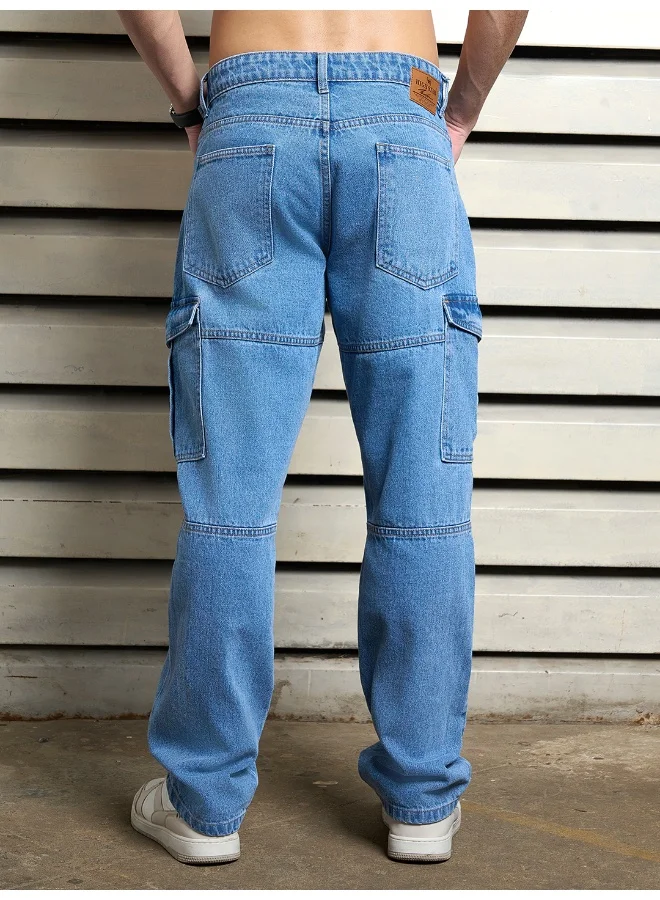 HIGH STAR Men’s Straight Fit Indigo Jeans – Stylish and Versatile