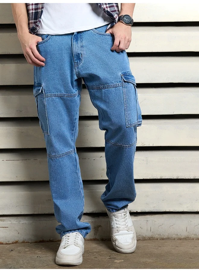 HIGH STAR Men’s Straight Fit Indigo Jeans – Stylish and Versatile