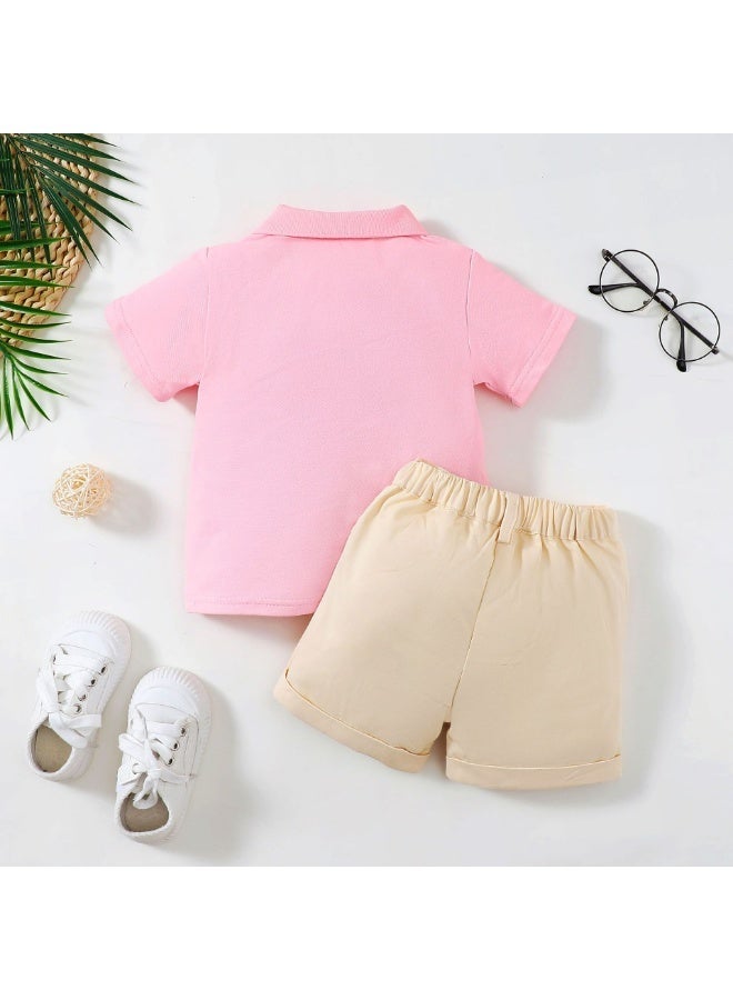 Smarties AE Boys Polo T-Shirt and Shorts Set (18 Months to 4 Years) – Cotton Blend Summer Outfit for Kids – Half Sleeve Collar Top with Elastic Waist Shorts – Casual Party Wear Clothing Set - Image 4
