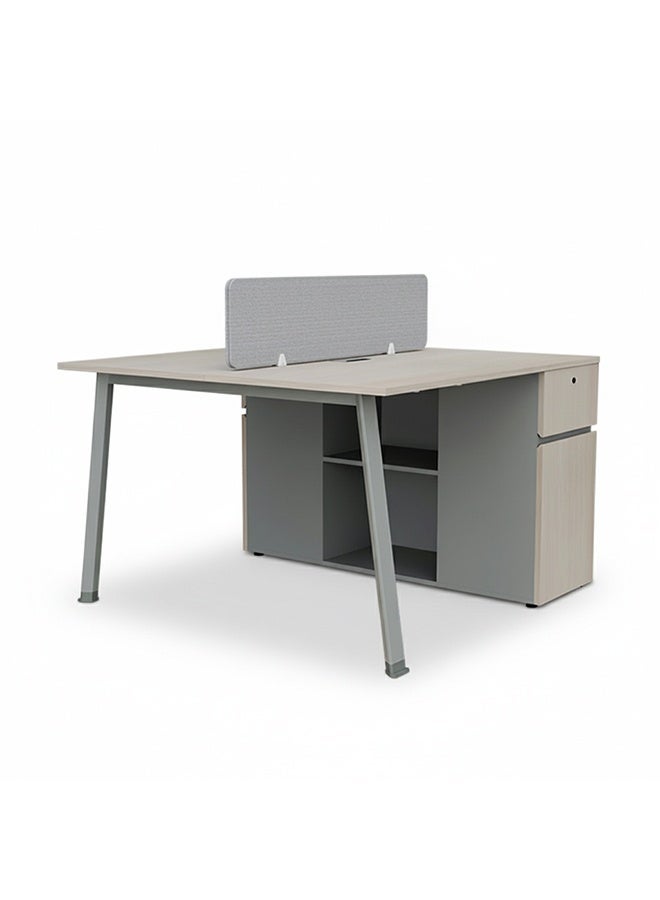 Neo Front Two Seater Office Workstation Face to Face Office Desk office table with Side Drawer 1.2m - Image 3