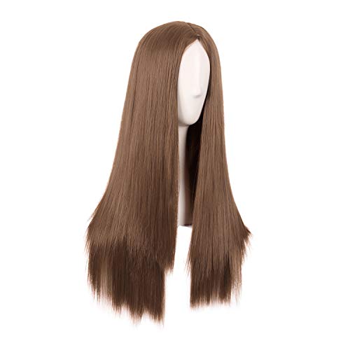 MapofBeauty 28 Inch70cm Women Special Long Straight Synthetic Wig Light Brown - Image 3