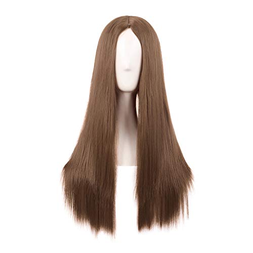 MapofBeauty 28 Inch70cm Women Special Long Straight Synthetic Wig Light Brown - Image 1