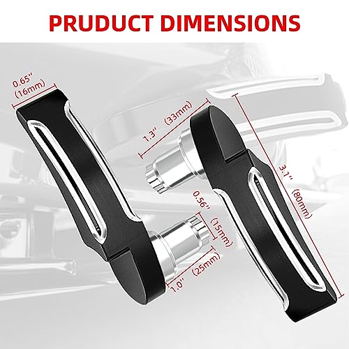 Amazicha Black Saddlebag Lid Lifters Saddle Bag Latch Kit fit for Harley Davidson Touring Street Glide Road King Road Glide Electra Glide Ultra Limited FLHR FLHT FLHX FLHTK 20142024 - Image 3