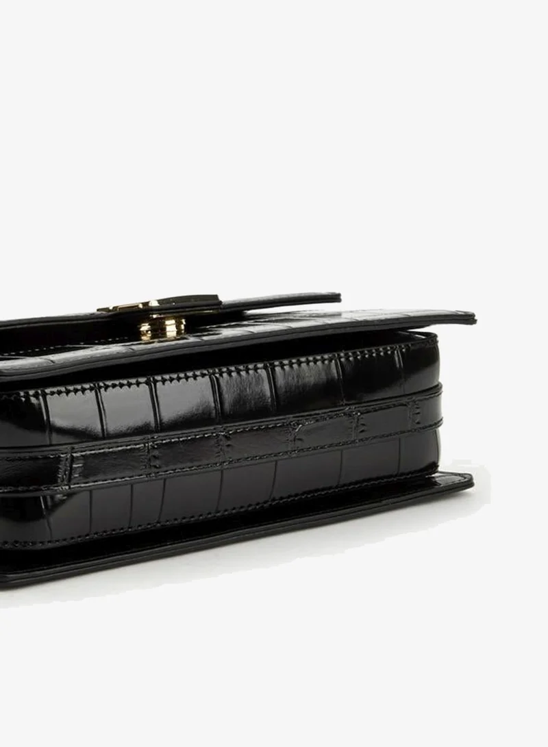 Celeste BLACK Textured Satchel Bag With Top Handle for Women | Best Price UAE