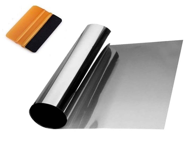 Sunvisor Film Strip for Attachment to Windscreen Gradual Color Transparent Smoked Effect of Tint Without Reflections NonMetallic Indoor Application at The top for Shading and Filtration