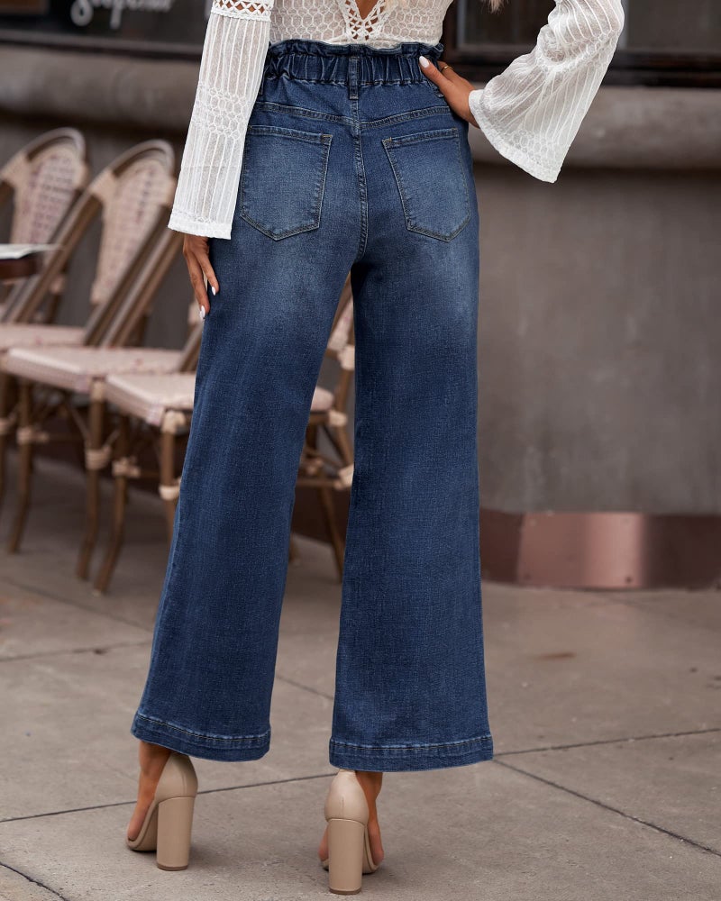 GRAPENT Women's Bootcut Jeans for Women High Waisted Womens Baggy Jeans High Rise Bootcut Jean Pants for Women Color Lapis Loft Large Size 12 Size 14 - Image 2