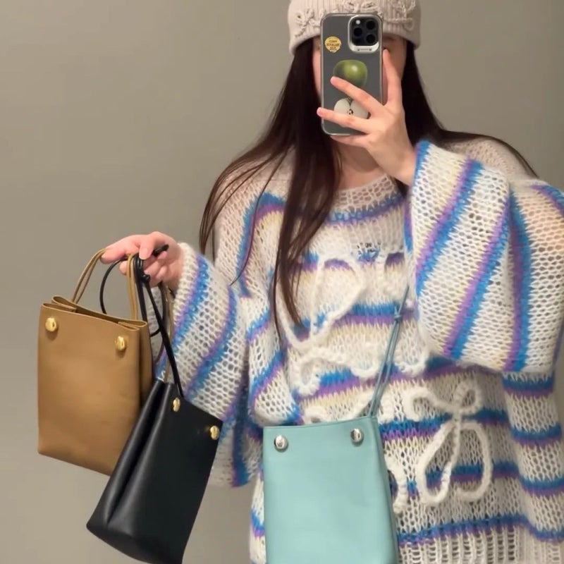 2025 Early Spring Luojia New Pebble Pouch Genuine Leather Mini Mobile Phone Bag Fashionable High Sense Crossbody Bag - Image 2