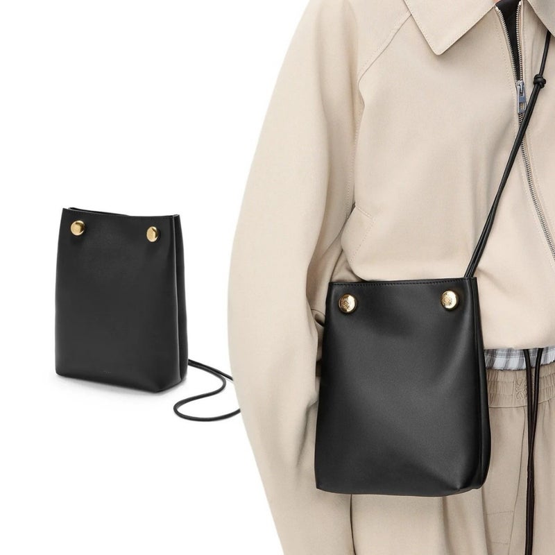 2025 Early Spring Luojia New Pebble Pouch Genuine Leather Mini Mobile Phone Bag Fashionable High Sense Crossbody Bag - Image 4