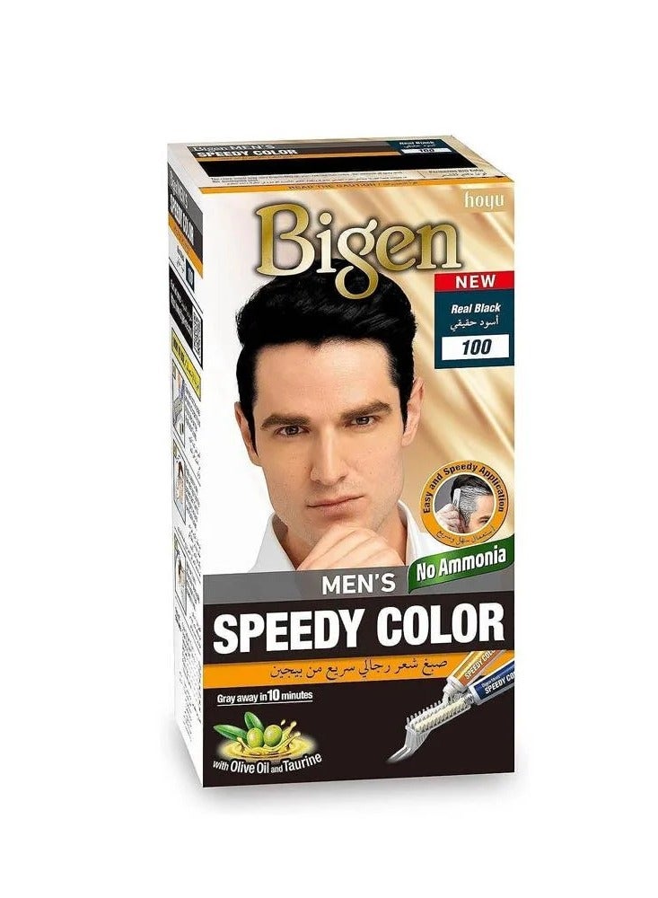 بايجن بيجن صبغة شعر سريعة بدون امونيا للرجال - اسود حقيقي 100