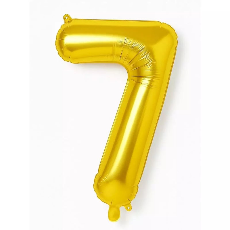 Number 7 Hanging Foil Balloon For All Types Of Party Decorations 32inch- Golden