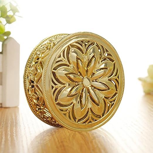 Awadh Acrylic Golden Decorative Box for Mini Storage For gift Mini Storage Diwali Gift box Deepawali Ring Jewellery Candy Dry Fruits Container Case DIY Round Shape Pack Of 6 - Image 4