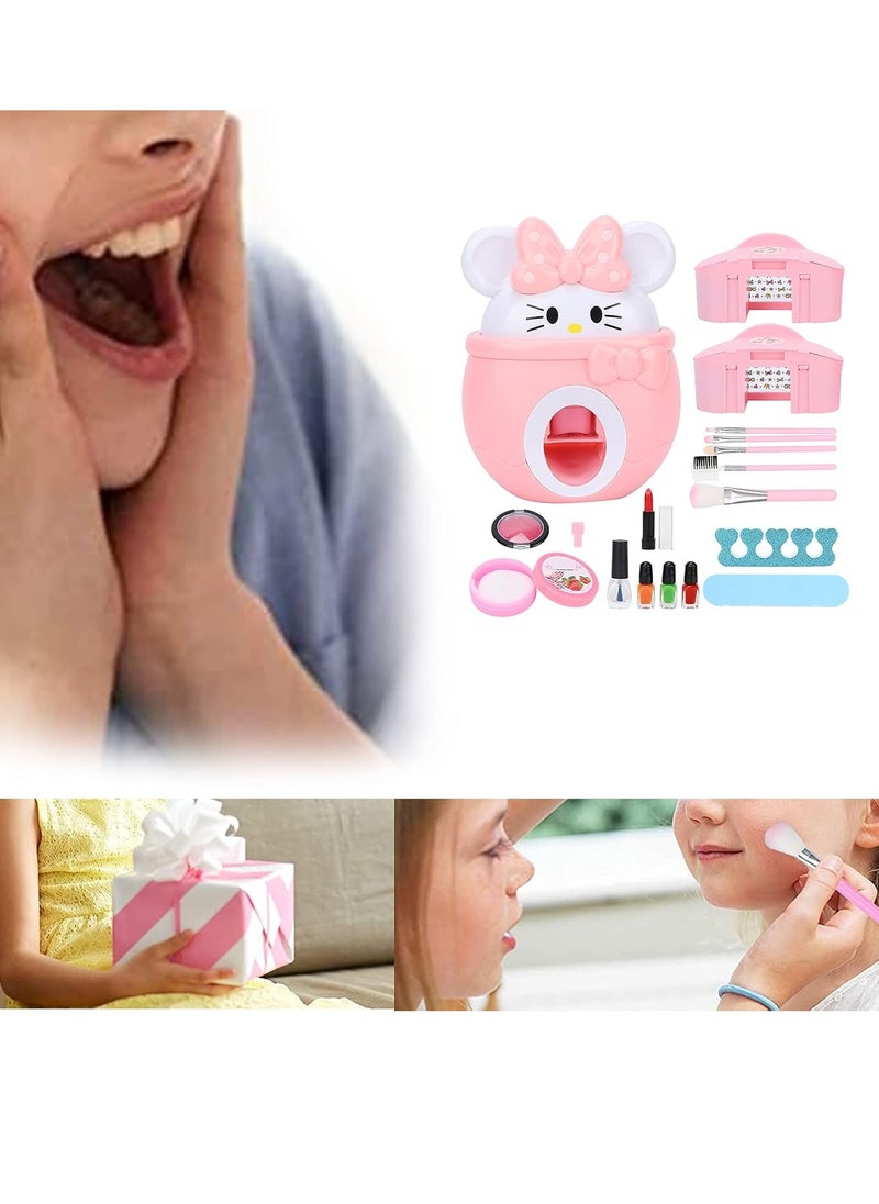 MUMS PLANET Kids Makeup Kit Girls Toys, Girls Nail Kit with Nail Dryer, Nail Stickers, Safe and Non-Toxic Kids Nail Polish Set for Girls Age 6+, Great Toys for Little Girls for Christmas_ Kids Toys or Game-Makeup games  - Image 5