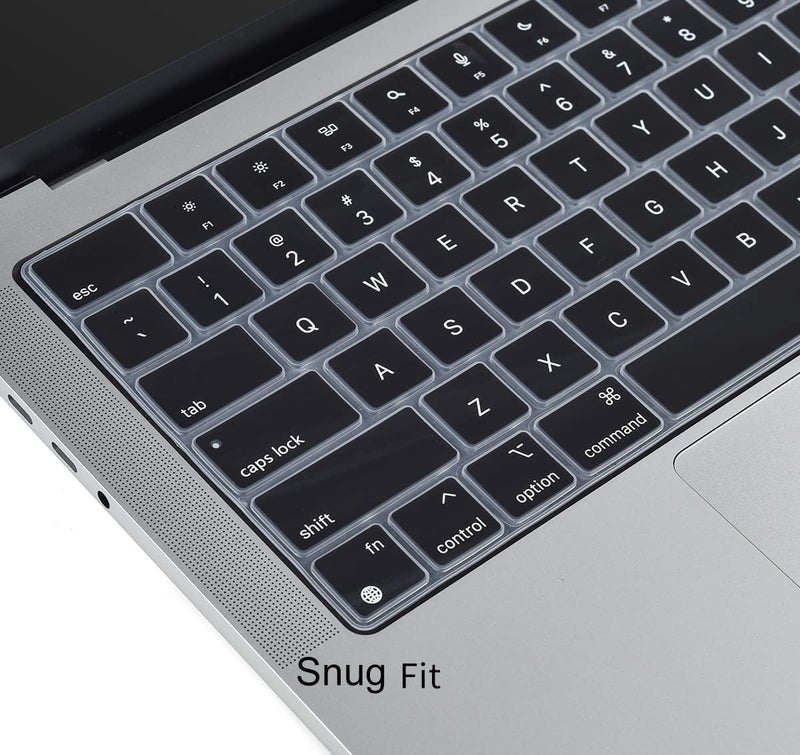 OJOS Keyboard Cover for 2024 2023 MacBook Air 15 inch M2 M3 Chip A2941 A3114, Compatible with 2024 2023 2022 MacBook Air 13.6" M2 M3 A2681 A3113 US Keyboard Protector -Black - Image 3