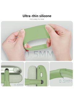 Anmi Silicone Headphone ,Pertain For for Apple AirPods Max 4-in-1 Headphones Soft TPU Ear Cups Cover/Ear Pad Case Cover/Headphone Case Protective Skin Kit Accessories (Green)  - Image 5