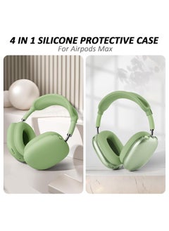 Anmi Silicone Headphone ,Pertain For for Apple AirPods Max 4-in-1 Headphones Soft TPU Ear Cups Cover/Ear Pad Case Cover/Headphone Case Protective Skin Kit Accessories (Green)  - Image 2
