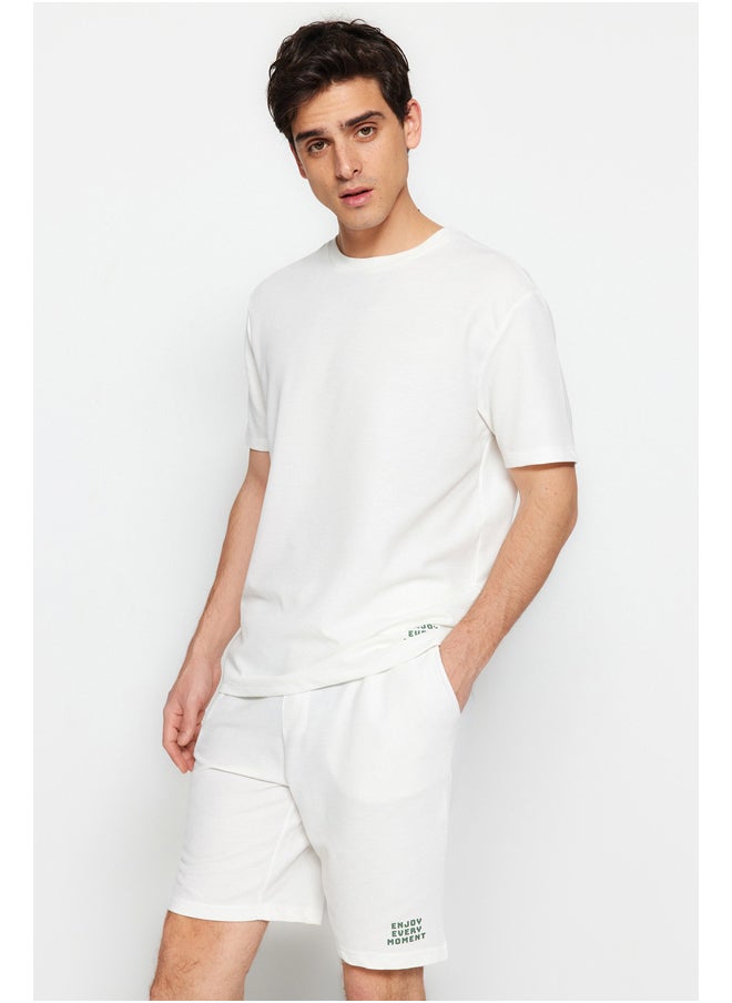 trendyol - Unisex Ecru Regular Fit Knitted Pajamas Set - Image 1