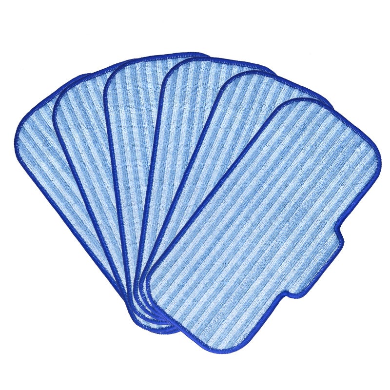 Newbealer 6 PCS Replacement Microfiber Pads for Steam Mops NB603C NB602N Durable Washable and Reusable for Hardwood Laminate Tile and Ceramic Flooring BlueWhite