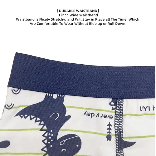 Cczmfeas Boys Kids Soft Cotton Fashion Boxer Briefs Toddler Breathable Underwear (US, Age, 9 Years, 10 Years, Blue - 12 Pack) - Image 2