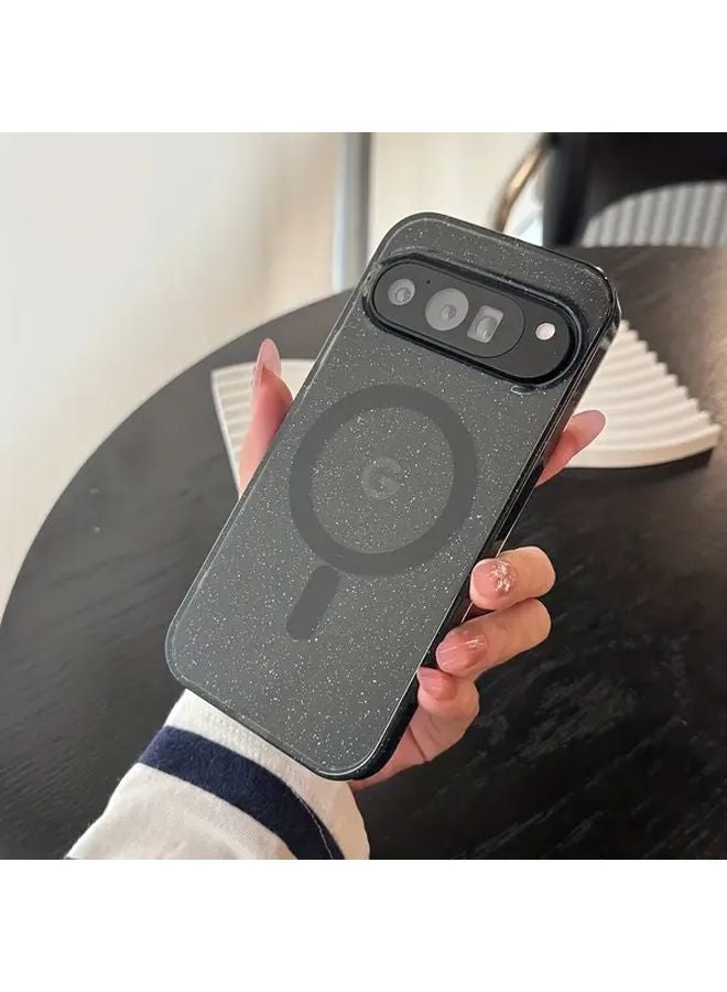 Transparent Black Magnetic Phone Case For Google Pixel 9 Minimalist Durable - Image 2