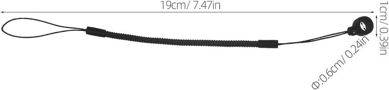 Toddmomy 10pcs Retractable Lanyard for Stylus Pen | 17CM Black Elastic Pencil Tether Spring Rope | Portable Lanyards for Classrooms Offices Parties & Festivals 6MM ID Loop - Image 2
