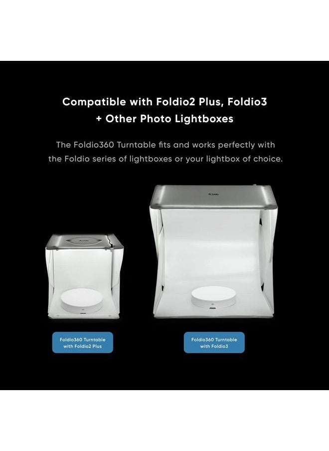 Foldio360 (Smart 360 Photography Turntable Controlled by Smartphone for 360 Product Photography/Create 360 Degree Images and Video for Your Shop, YouTube, TikTok, Instagram, 3D Scanning)