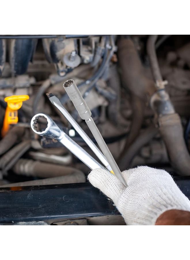 14mm 16mm Spark Plug Socket Wrench Universal 360 Rotating Long Handle Mechanical Tool - Image 3