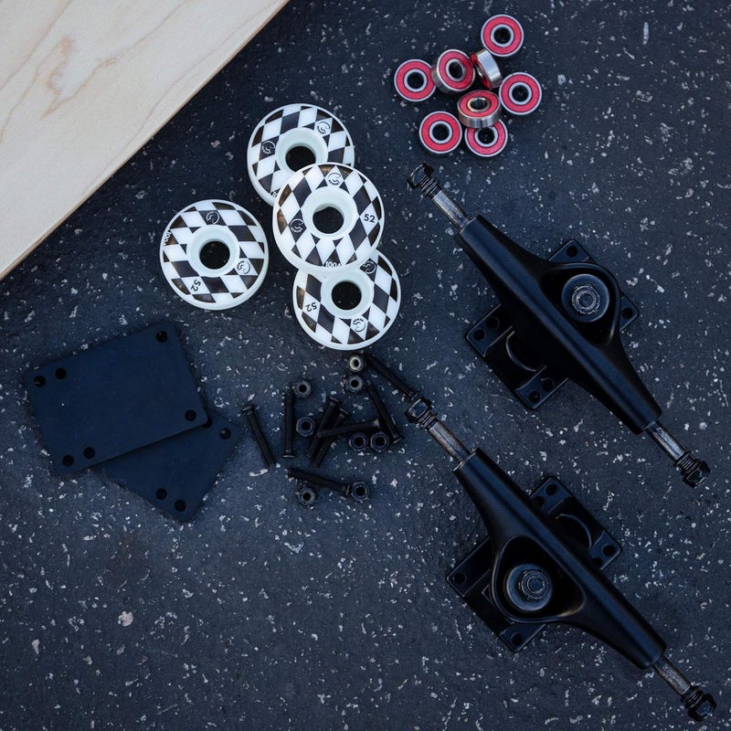 Cal 7 Skateboard Complete Combo with 139 mm Trucks, 52 mm Wheels, Bearings, Durable Skateboard Hardware Kit, Starter Set for Standard Skateboards - Image 3