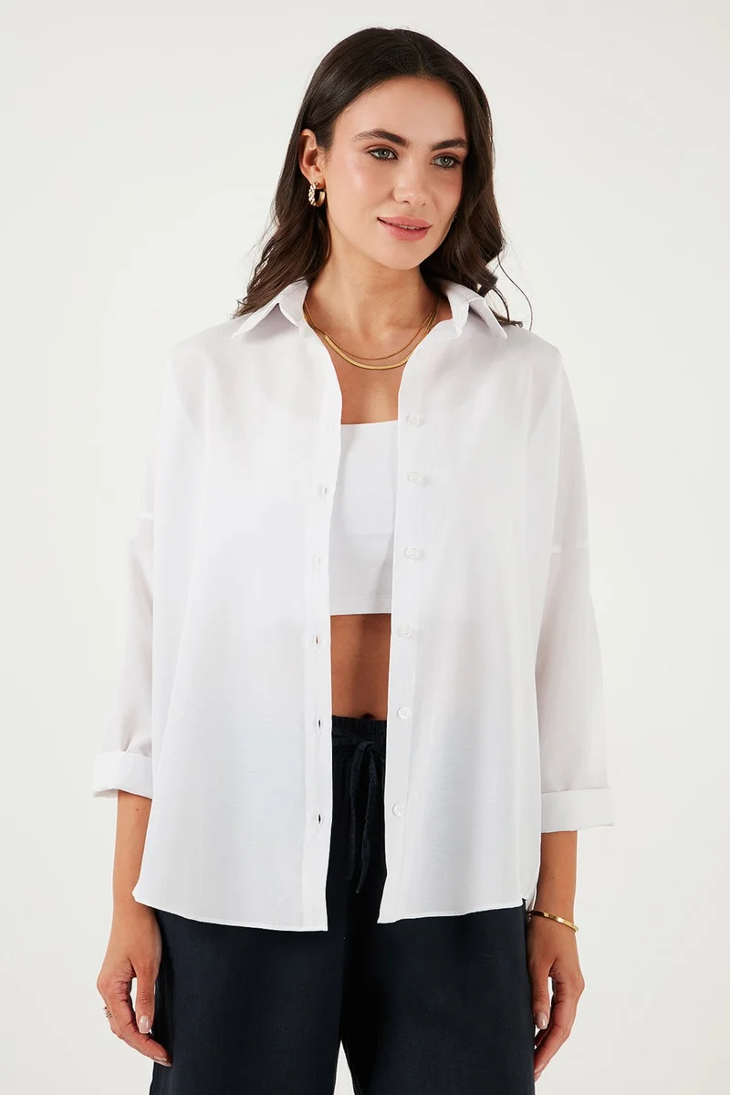 Lela Cotton Blend Regular Fit Shirt Women's Shirt 6772418