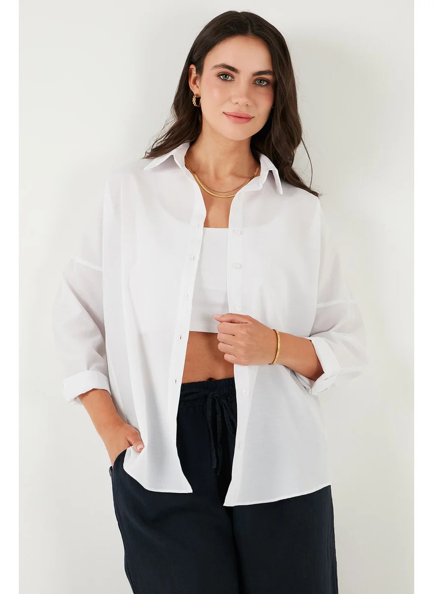 Lela Cotton Blend Regular Fit Shirt Women's Shirt 6772418