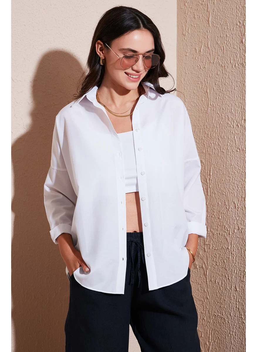 Lela Cotton Blend Regular Fit Shirt Women's Shirt 6772418