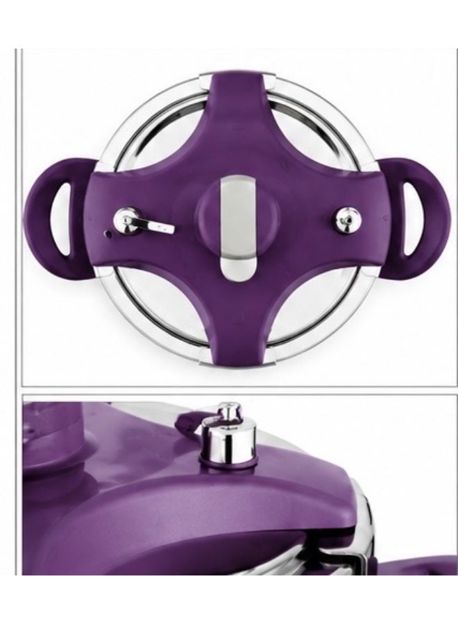Pressure Cooker 12L with Purple Accents - Image 1