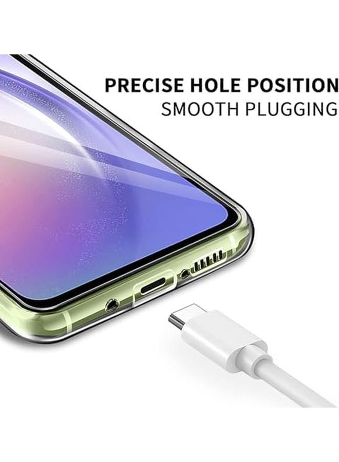 erorex Plus 2 Pcs Compatible For Samsung Galaxy A54 5G Case Cover Screen Protector Tempered Glass Transparent Soft Cover Tpu Hd Clear Anti Scratch Anti Peeping Tempered Film - Image 3