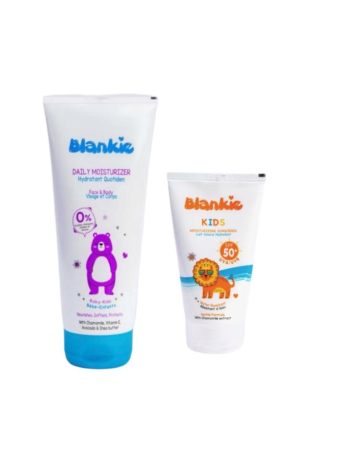 Baby Daily Moisturizer Face&Body - 150ml + Kids Sunscreen SPF 50+ - 120 ml