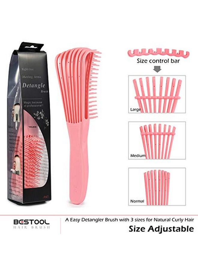 BESTOOL Detangling Brush For Black L Hair Detangler Brush For L Black Hair Curly Hair Afro 3/4Abc Texture Faster N Easier Detangle Wet Or Dry Hair With No Pain (Pink) - Image 4