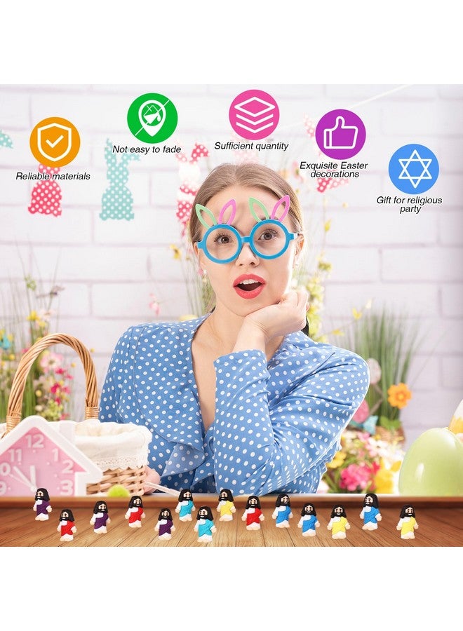 Bememo Bememo 150 Pcs Mini Jesus Figurines Toys Bulk 50 Organza Bag 50 Bible Verse Card 50 Jesus Doll Religious Christian Gifts First Communion Sunday Baptism to Hide and Seek for Easter Egg Stuffer - Image 3