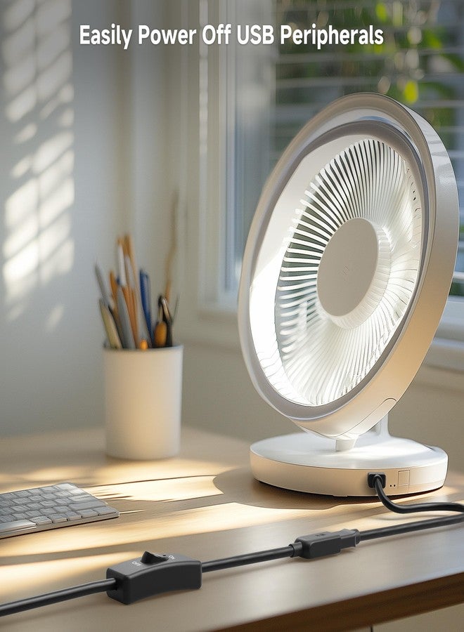 Cable Matters 2-Pack USB On Off Switch - 1ft, Support Data and Power, Short USBA Extension Cable with ON Off, USB Power Switch - Image 4