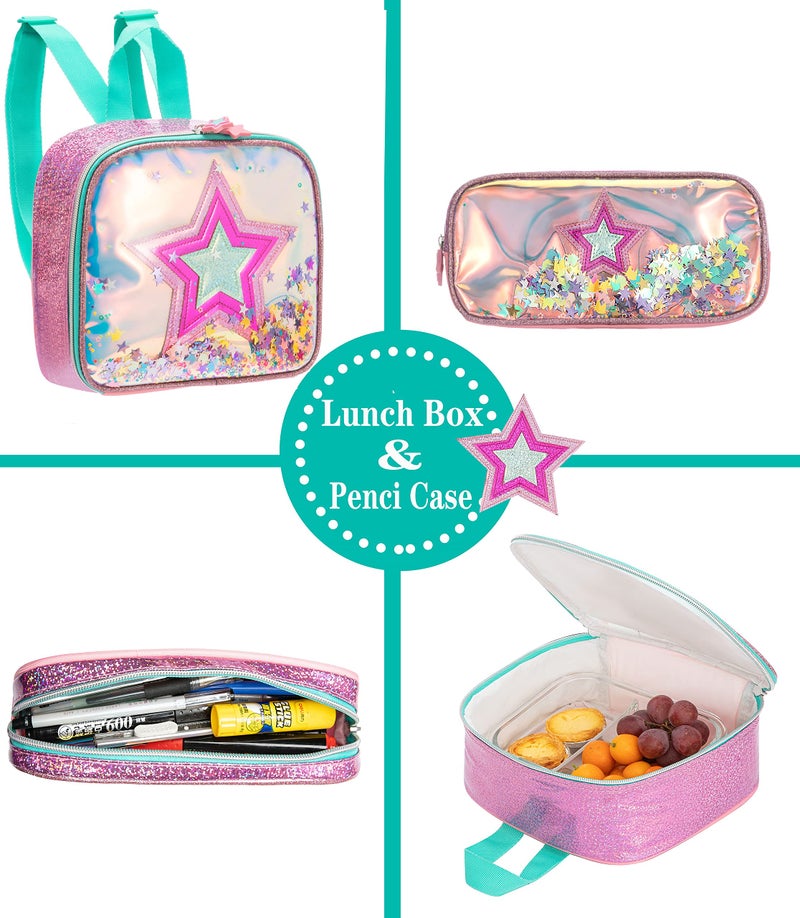 Meetbelify Backpack for Girls Backpacks Kids School Bookbag for Elementary Students Full Size Travel Bag with lunch box - Image 5
