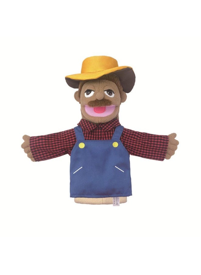 1 Pcs Farmer Occupation Professional Figurine Role Playing Parent-Child Interaction Toy Family Companionship Plush Doll Figurine Toy Hand Puppet - Image 1