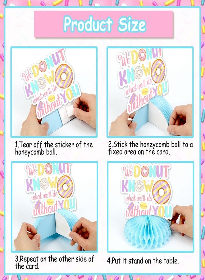 Balterever Donut Going Away Party Decoration Donut Farewell Honeycomb Centerpieces Table Decoration Donut We Will Miss You Decor for Farewell Career Change Going Away Retirement Party Job Change Party - Image 5