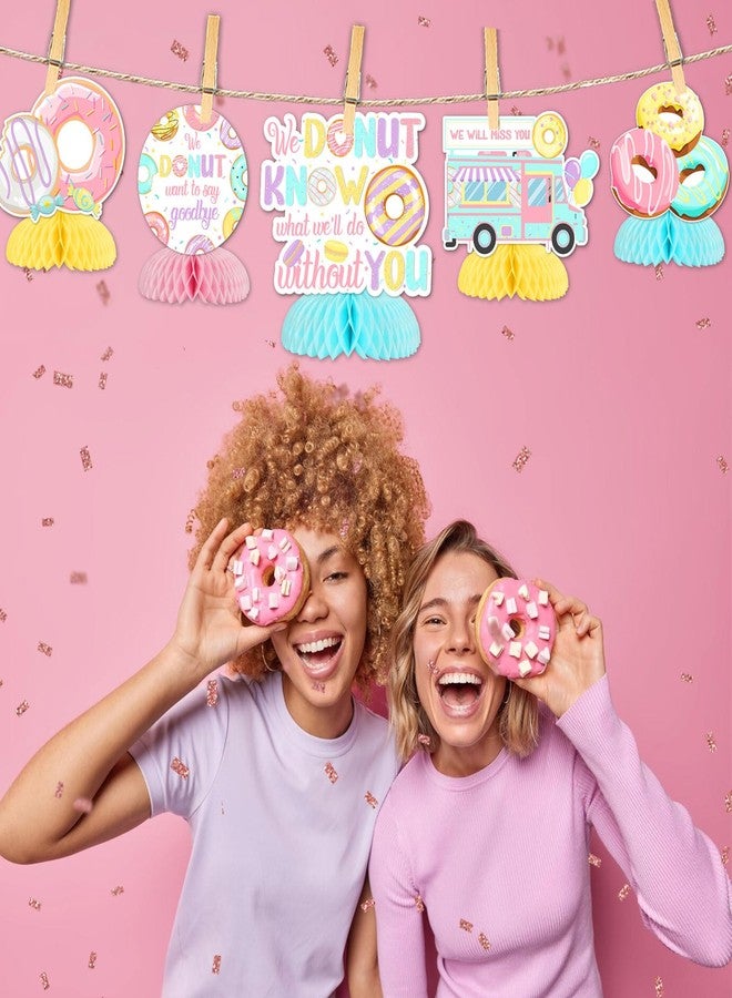 Balterever Donut Going Away Party Decoration Donut Farewell Honeycomb Centerpieces Table Decoration Donut We Will Miss You Decor for Farewell Career Change Going Away Retirement Party Job Change Party - Image 3