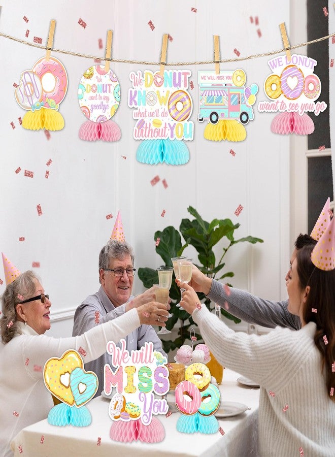 Balterever Donut Going Away Party Decoration Donut Farewell Honeycomb Centerpieces Table Decoration Donut We Will Miss You Decor for Farewell Career Change Going Away Retirement Party Job Change Party - Image 4