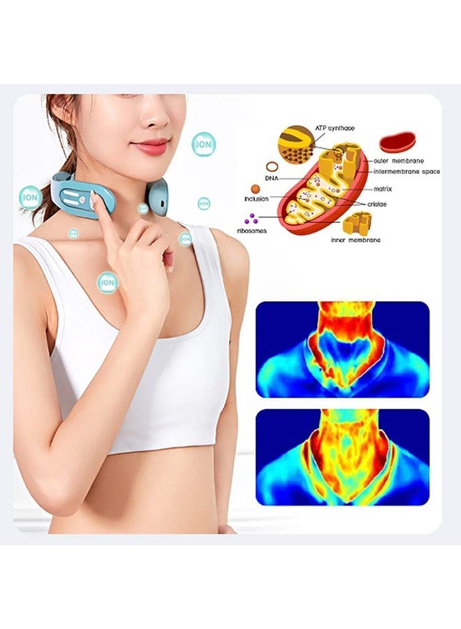إسكدنيا Intelligent Neck Massager with Heat, Lymphatic Drainage Machine with 12 Modes - Image 2