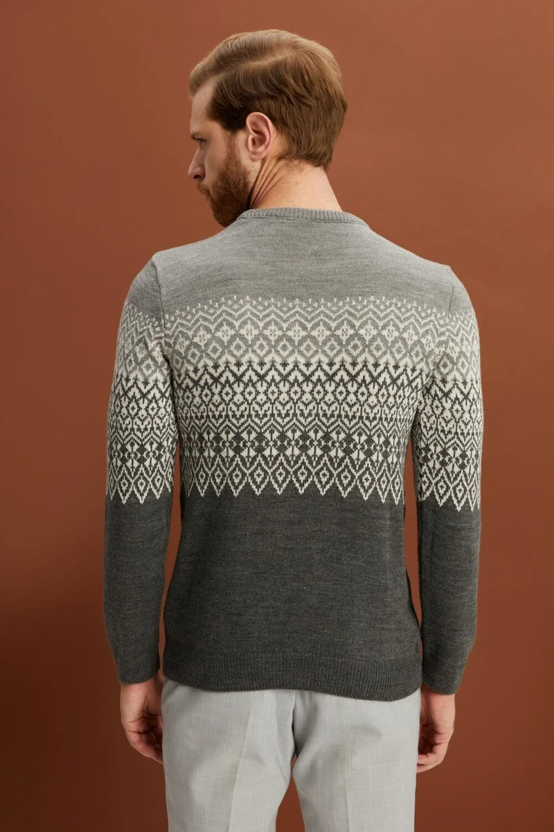 Alexander Gardi Crew Neck Patterned Sweater (E22-5709)