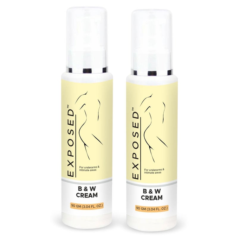 Exposed B & W Cream For Dark Underarms | Intimate Areas | Elbows | Neck | Sulphate & Paraben - Free | Vegan - 90g (Pack Of 2) - Image 1