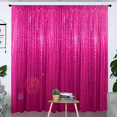 Partisout Sequin Backdrop - 7ftx7ft Glitter & Sparkle Curtain for Party, Wedding, Christmas & More - Image 1