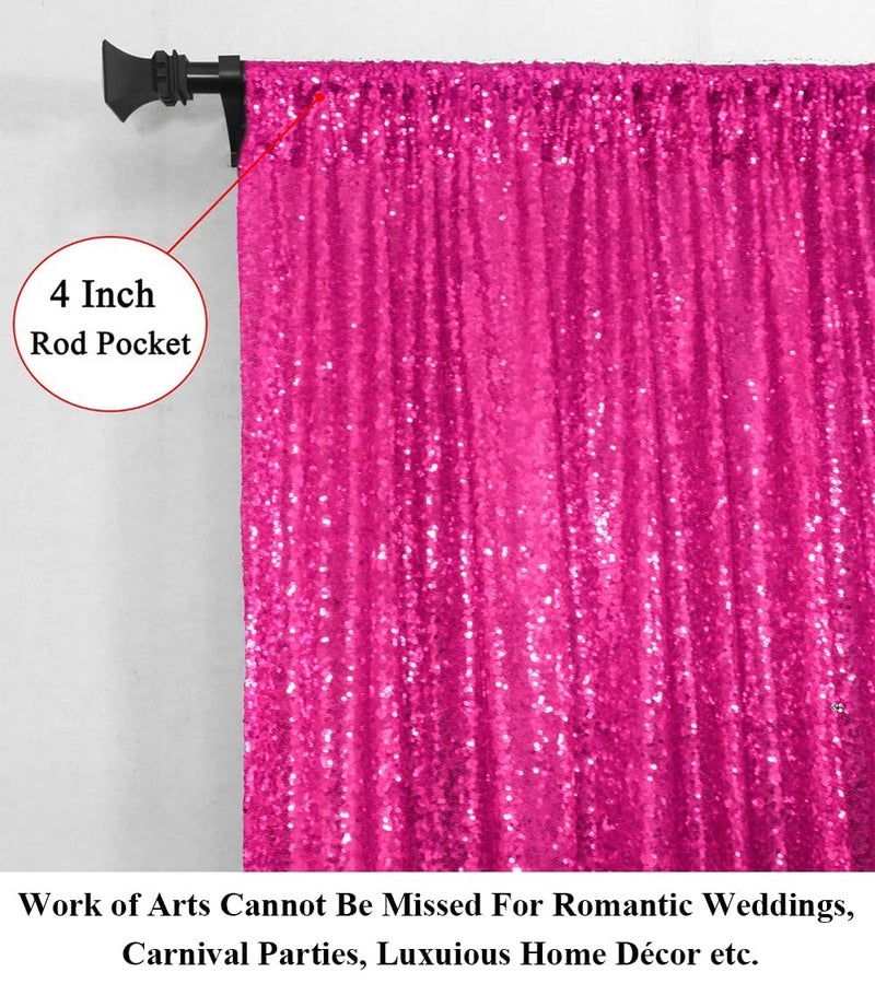 Partisout Sequin Backdrop - 7ftx7ft Glitter & Sparkle Curtain for Party, Wedding, Christmas & More - Image 4