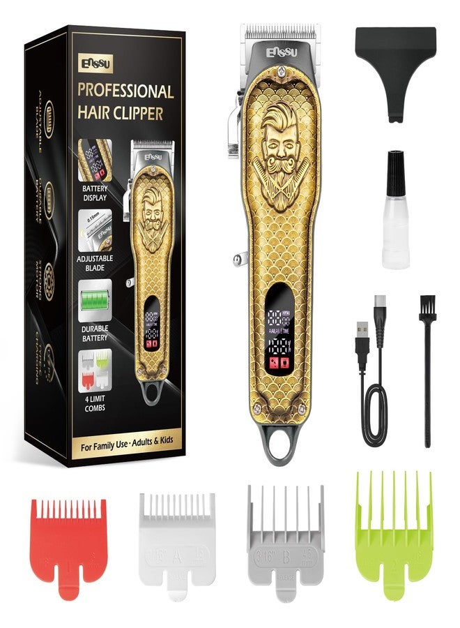 ENSSU Professional Hair Clippers for Men, Cordless Barber Clippers with Adjustable Precision Blades, LED Display, and 180-Minutes Runtime for Professional Barbers & Home Haircutting - Image 1