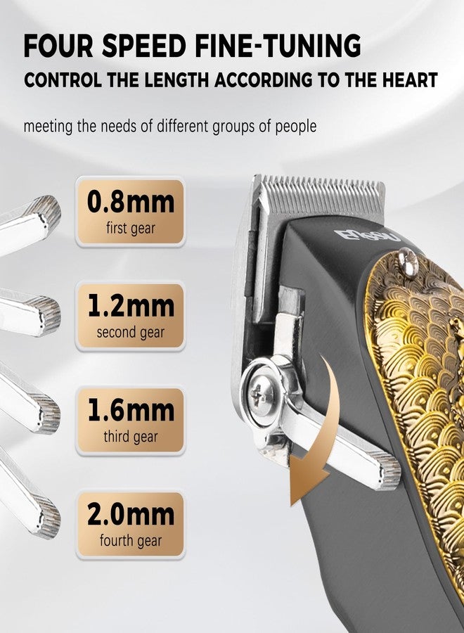 ENSSU Professional Hair Clippers for Men, Cordless Barber Clippers with Adjustable Precision Blades, LED Display, and 180-Minutes Runtime for Professional Barbers & Home Haircutting - Image 4